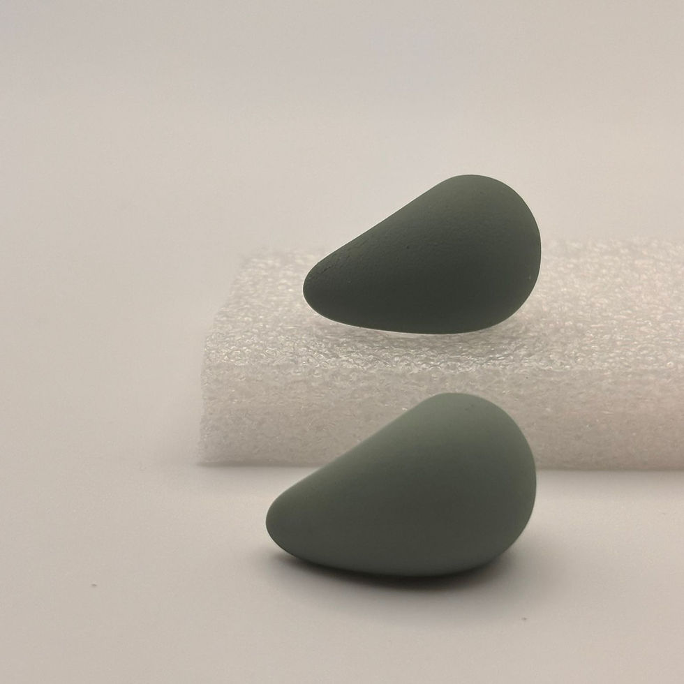 Thumbnail: Matte Teardrop Stud Earrings