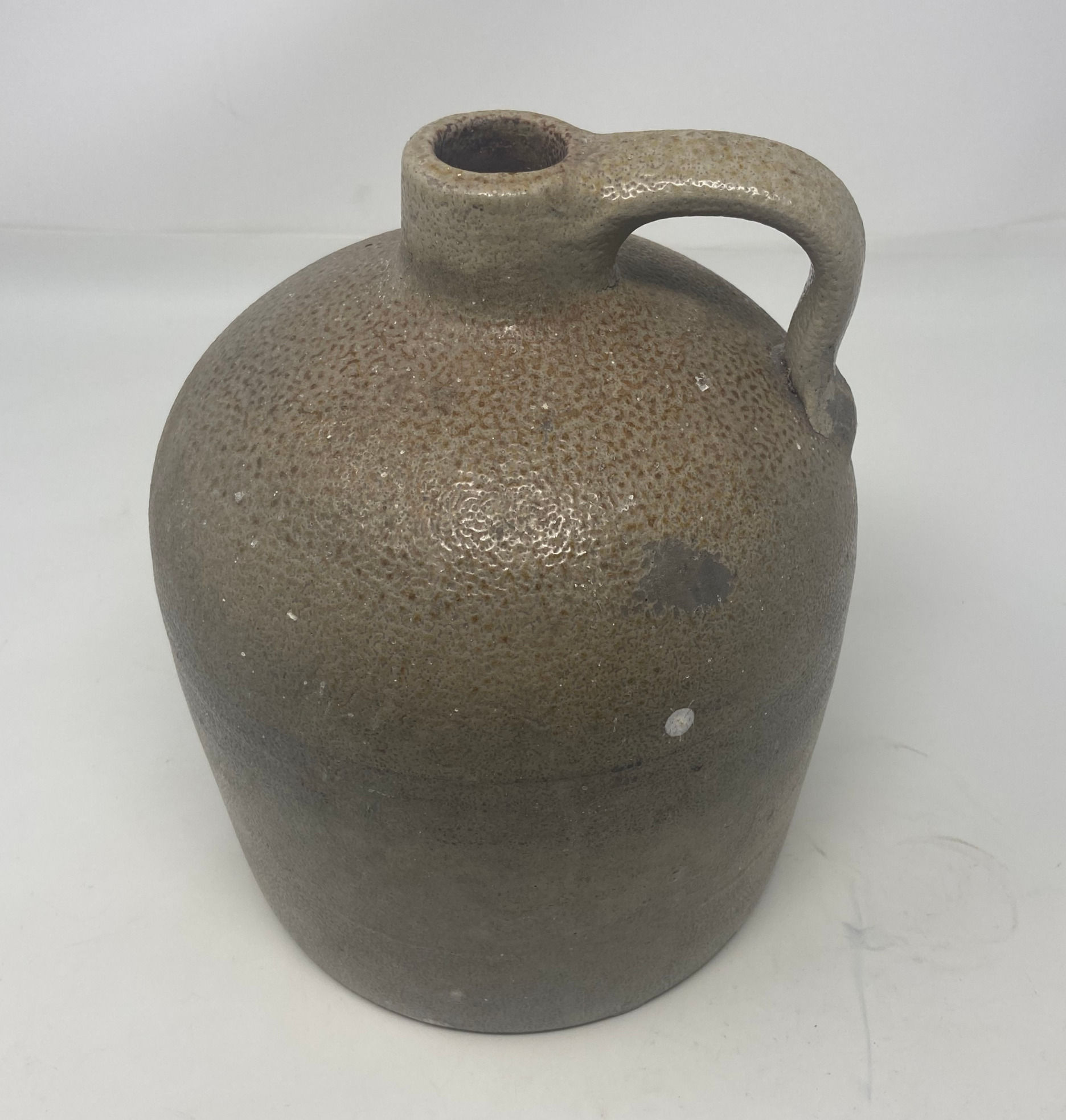Gray Crock Jug with Handle