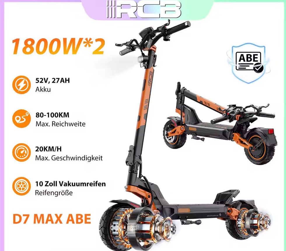 Miniaturbild: RCB D7 MAX Elektroroller E-Scooter mit ABE