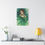 Thumbnail: Woman In Emerald Green Dress, Floral Artwork for Home, Vibe for Nature Lovers