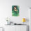 Thumbnail: Woman In Emerald Green Dress, Floral Artwork for Home, Vibe for Nature Lovers