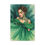 Thumbnail: Woman In Emerald Green Dress, Floral Artwork for Home, Vibe for Nature Lovers