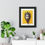 Thumbnail: Framed art print: sun-like mask