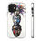 Thumbnail: Vibrant Faces Phone Case, Artistic Phone Cover, Black Art, Colorful Mobile Case