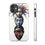 Thumbnail: Vibrant Faces Phone Case, Artistic Phone Cover, Black Art, Colorful Mobile Case