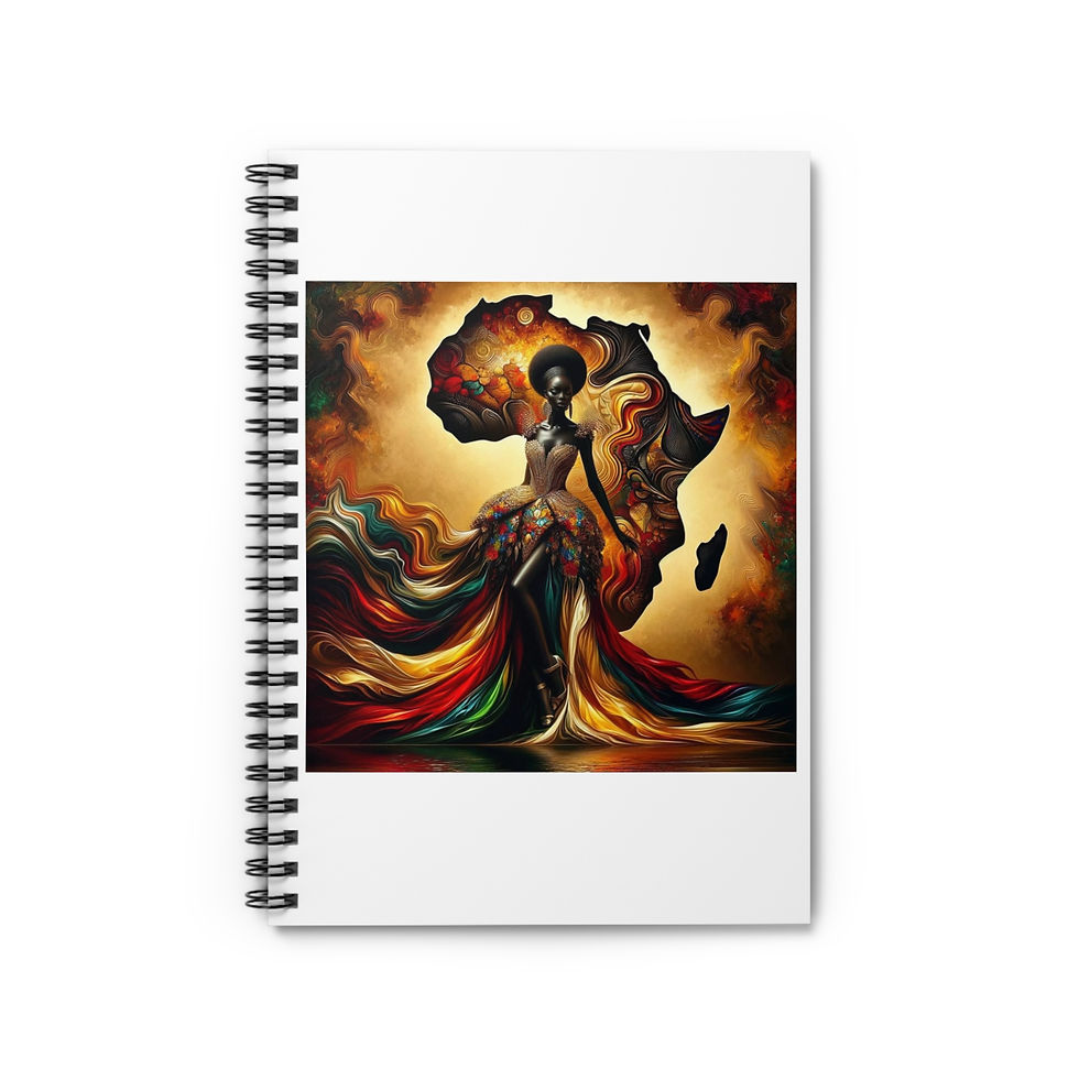 Vibrant African Art Spiral Notebook, Sketchbook for Artists, Colorful Notes