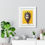Thumbnail: Framed artwork: sun-like mask with spiky features