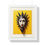 Thumbnail: Framed artwork: Spiky sun mask on yellow