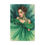 Thumbnail: Woman In Emerald Green Dress, Floral Artwork for Home, Vibe for Nature Lovers