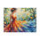 Thumbnail: Woman with Flowing Dress, Vibrant Art Canvas Print, Boho, Floral Artwork