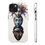 Thumbnail: Vibrant Faces Phone Case, Artistic Phone Cover, Black Art, Colorful Mobile Case