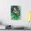 Thumbnail: Woman In Emerald Green Dress, Floral Artwork for Home, Vibe for Nature Lovers