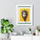 Thumbnail: Framed sun-like mask art print