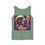 Thumbnail: Sage green tank top featuring cosmic twin women design
