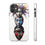 Thumbnail: Vibrant Faces Phone Case, Artistic Phone Cover, Black Art, Colorful Mobile Case