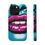 Thumbnail: Phone case with vibrant pink lips and blue background
