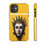 Thumbnail: Tribal mask phone case, yellow background