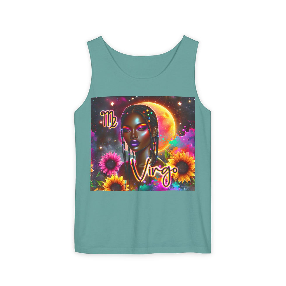 Virgo tank top, celestial art