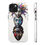 Thumbnail: Vibrant Faces Phone Case, Artistic Phone Cover, Black Art, Colorful Mobile Case