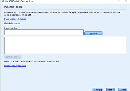 IBM SPSS Statistics Gestione Licenze