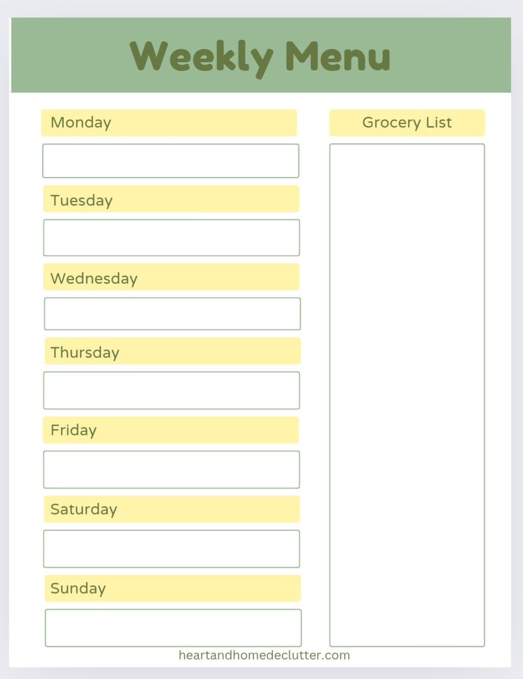 Weekly Meal Planner