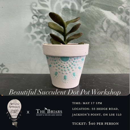 Beautiful Succulent Dot Pot Workshop