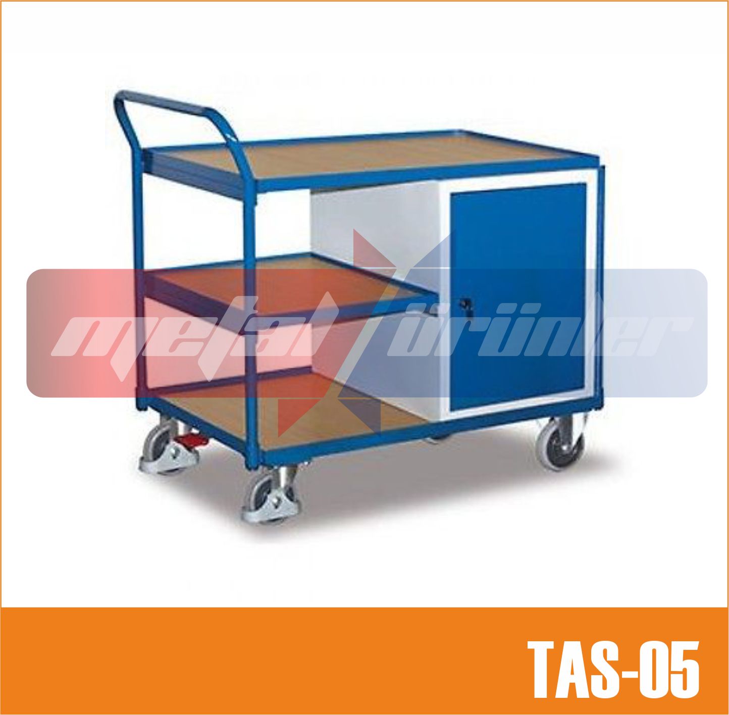 Raflı Dolaplı Servis Arabası