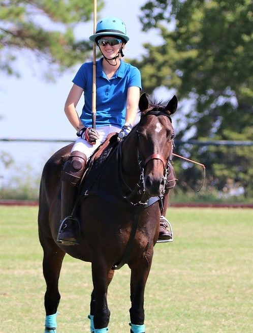 Maggie on the polo field