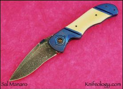 Bullseye, Ivory Micarta, Damascus