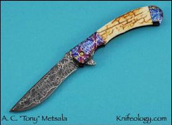 One-of Flipper w/Tony's Own Damascus, Mammoth
