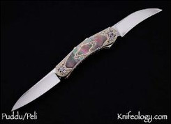 Two Blade Pump Model, Valerio Peli Engraved, Black Lip Pearl