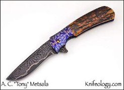 One-of Flipper w/Tony's Own Damascus, Mammoth