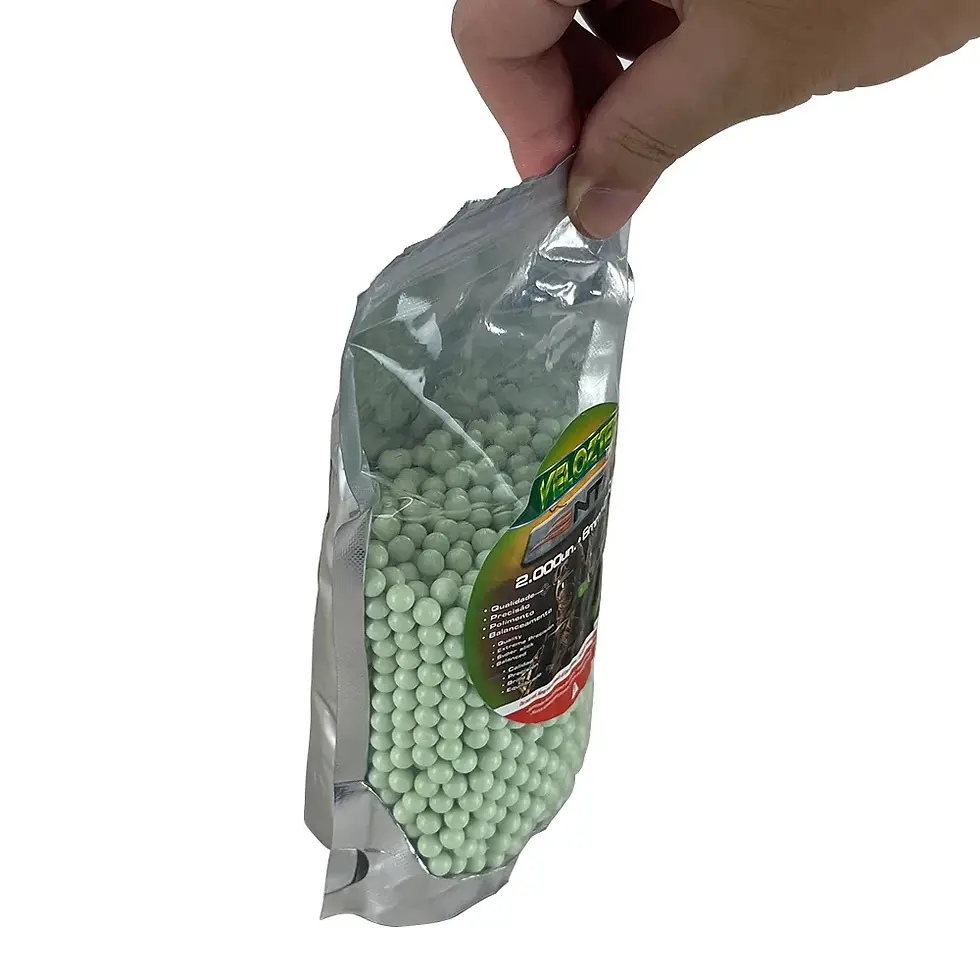 Miniatura: Munição BBs para airsoft Tracer Velozter fluorescente 0,20g TAG - 2000 unidades