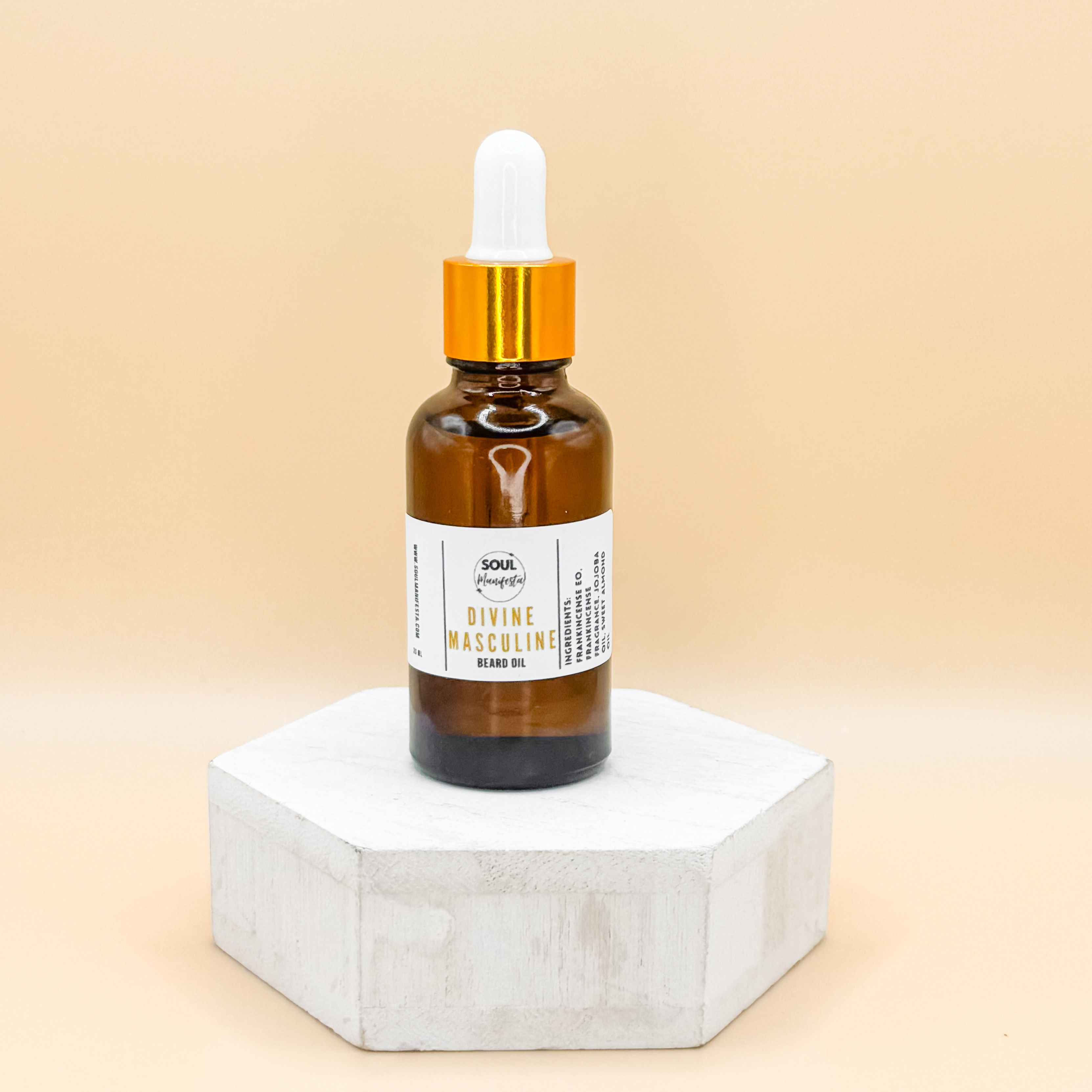 SOUL Manifesta Divine Masculine Frankincense Sweet Almond & Jojoba Oil Beard Oil