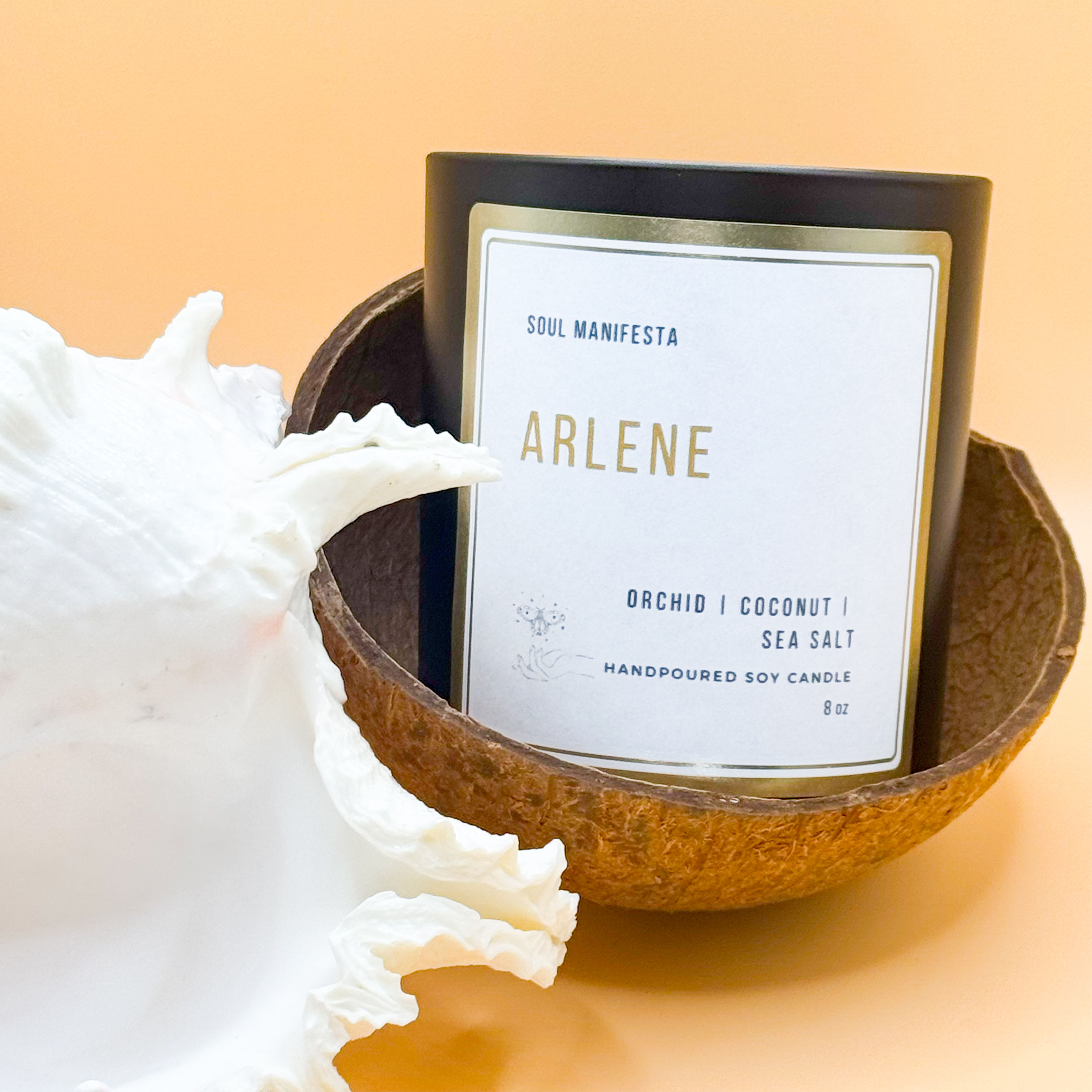 SOUL Manifesta Arlene Signature Orchid, Coconut & Sea Salt Soy Wax Candle