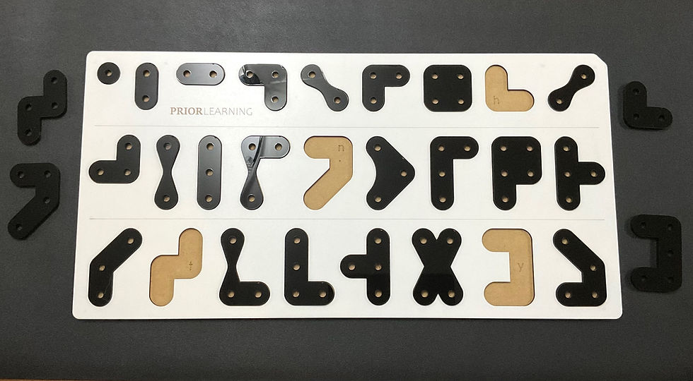 Thumbnail: PRIOR Learning Tactile Wooden Alphabet Puzzle with Acrylic PRIOR Letter Shapes