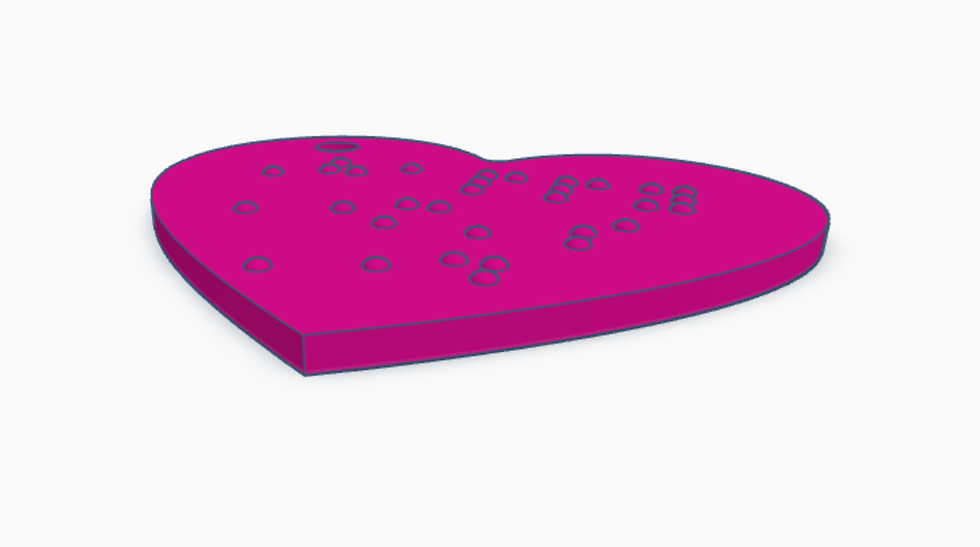 Thumbnail: DIGITAL: Mother's Day Braille Keyring - 3D Printer STL File