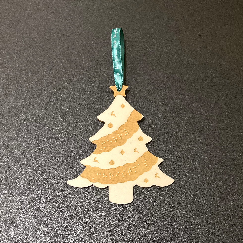 Thumbnail: Braille Christmas Tree Decoration
