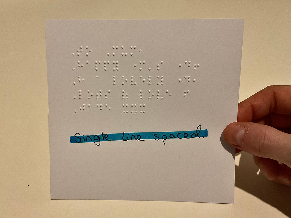 Thumbnail: Personalised Braille Card Insert Sticker in Contracted or Uncontracted UEB