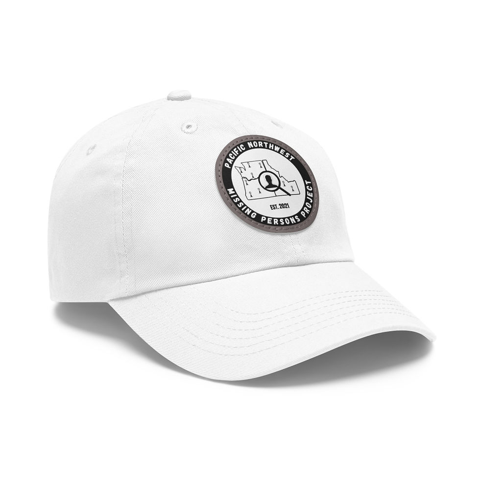 Thumbnail: PNW Missing Persons Project - Baseball Hat with Leather Patch (Round)
