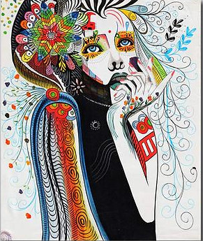 white-acrylic-canvas-flower-girl-unframe