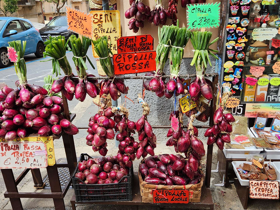 Tropea is famous for their red onions.