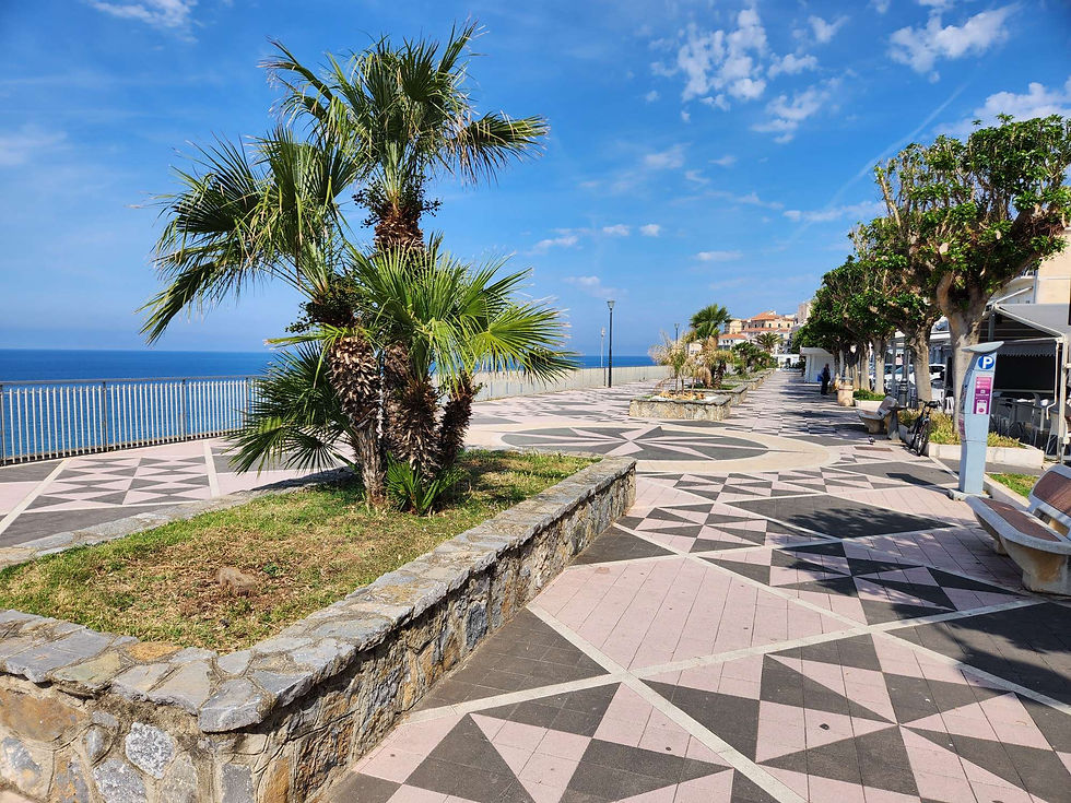 Diamante in mid-May on the Lungomare haveityourwayholidays