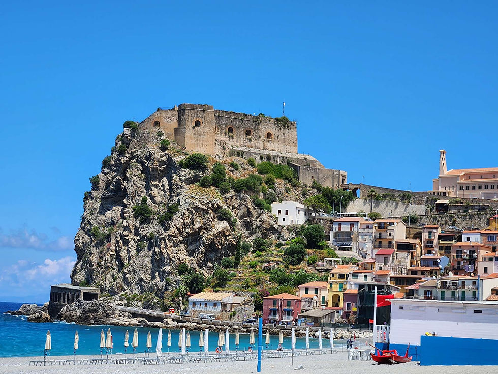 When you first see Ruffo Castle after exiting the train.