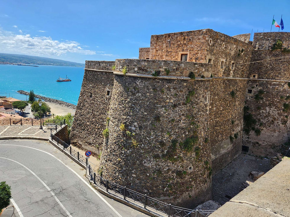 Aragonese Castle as you approach from the train station.