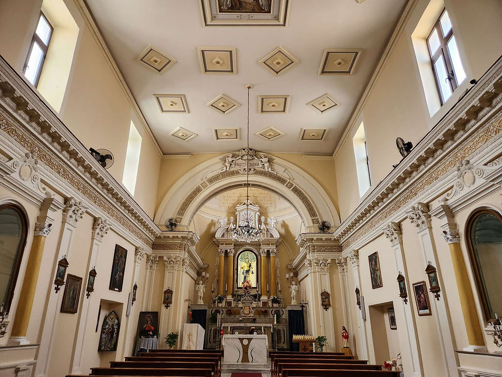 Interior of Madonna della Carmine.