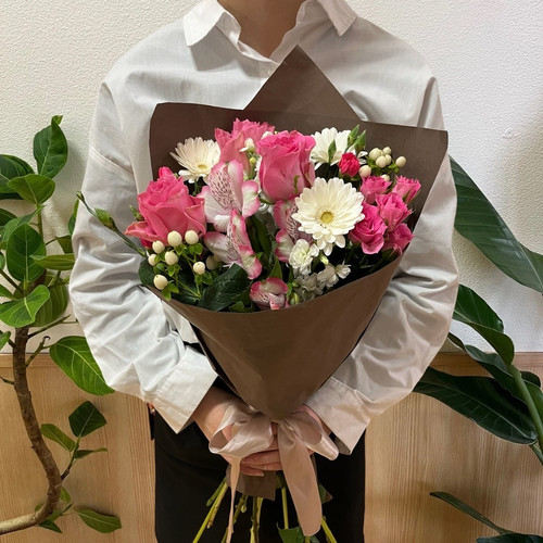 ピンク×ホワイト系 ブーケ（花束） | 花の聖花園