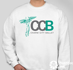 Charm City Ballet branded merchanise - crew neck sweatshirt
