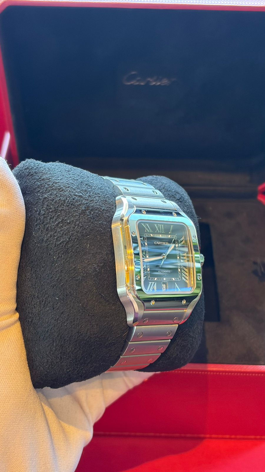 Miniatura: Cartier Santos de Cartier Large – Green Dial
