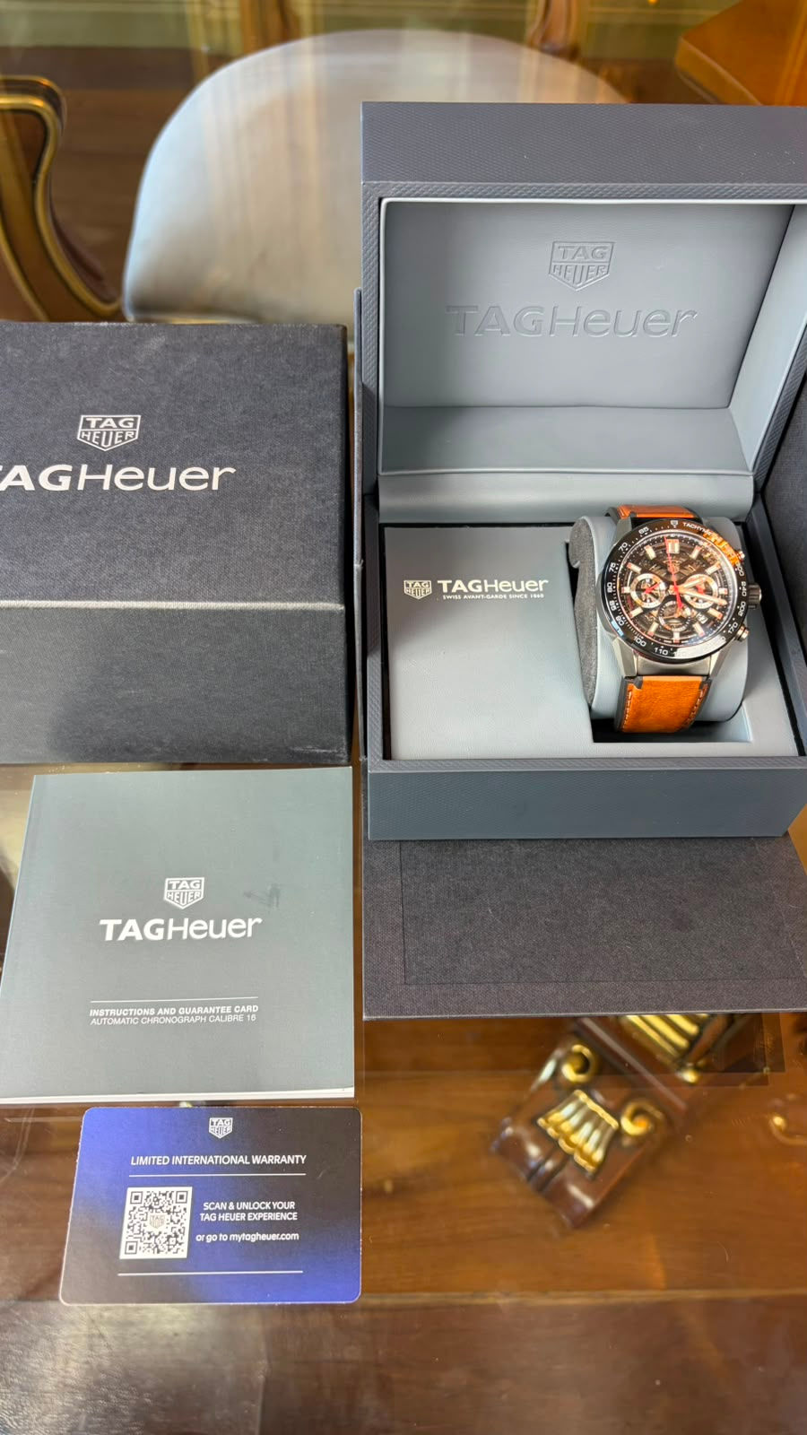 Miniatura: TAG Heuer Carrera Calibre Heuer 02 Skeleton Chronograph.